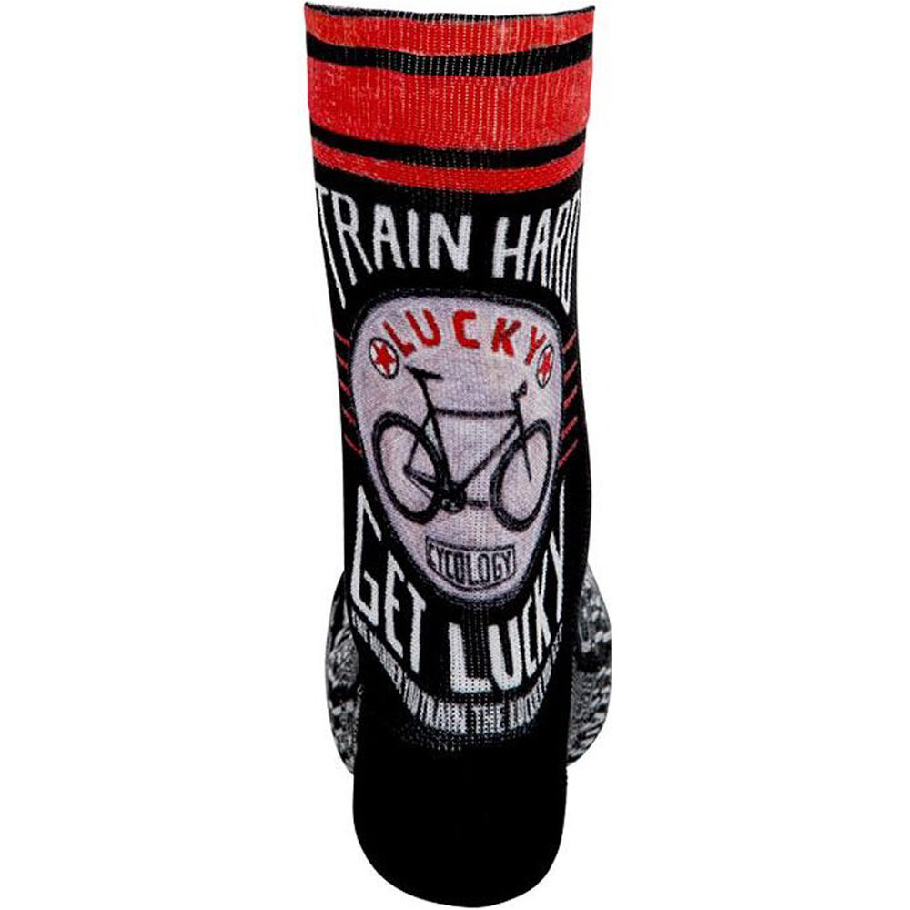 Cycology calcetines ciclismo Train Hard Get Lucky Cycling Socks vista detalle