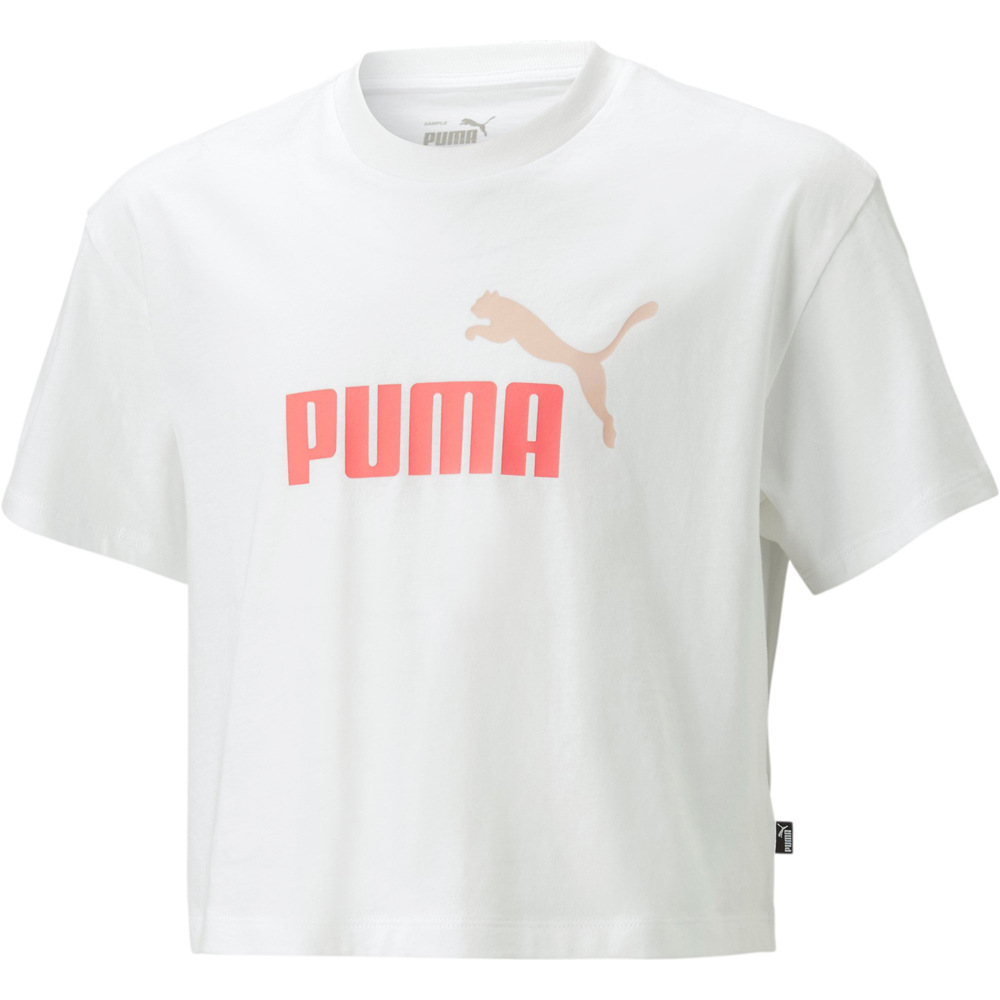 Puma camiseta manga corta niña X_Girls Logo Cropped Tee vista frontal
