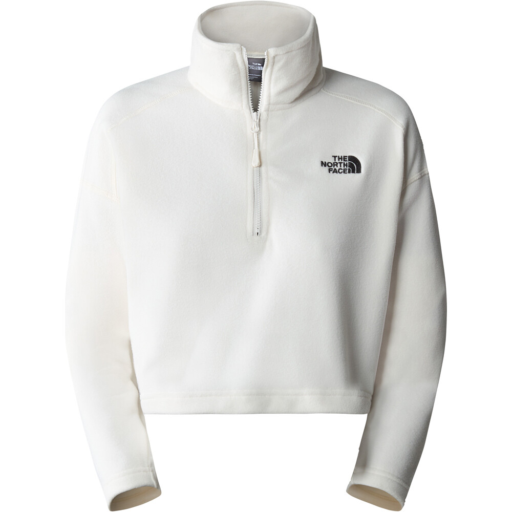 100 glacier cropped ¼ zip forro polar mujer