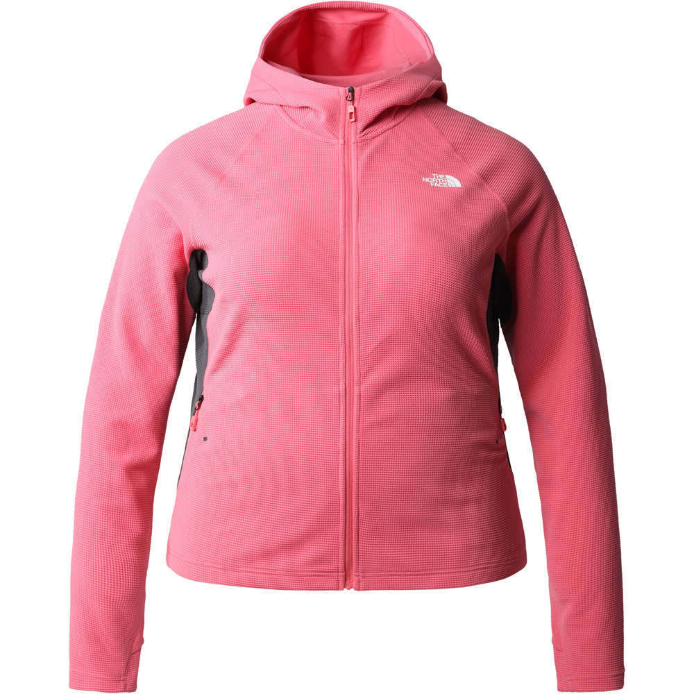 The North Face forro polar mujer W AO FULL ZIP HOODIE PLUS vista frontal