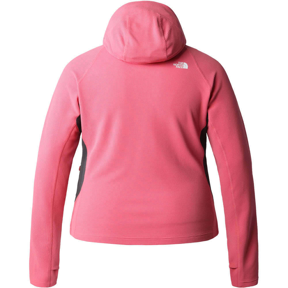 The North Face forro polar mujer W AO FULL ZIP HOODIE PLUS vista trasera