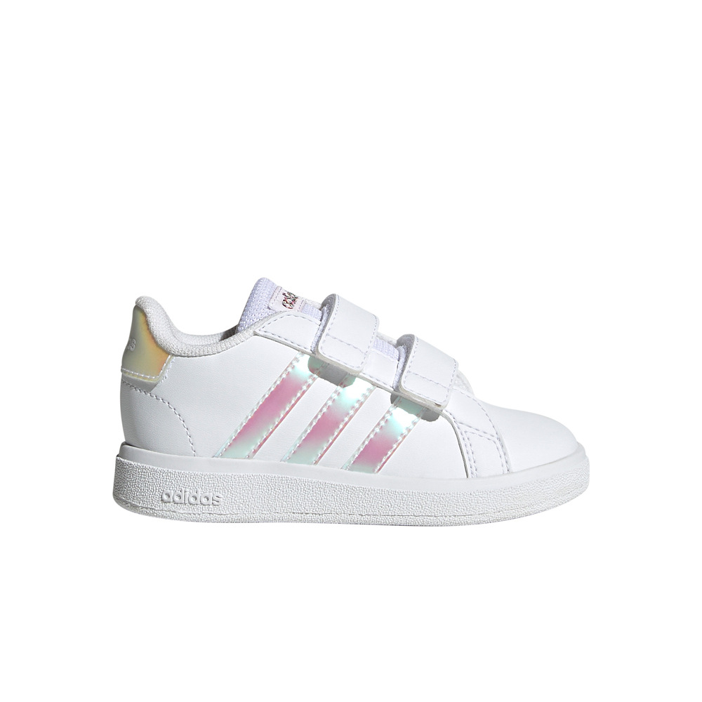 Grand court lifestyle court hook and loop zapatilla multideporte bebe Blanco (24)