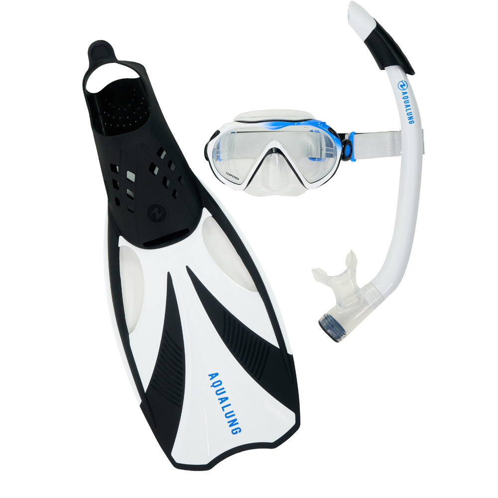 Compass set kit gafastubo y aletas snorkel Negro (46-48)