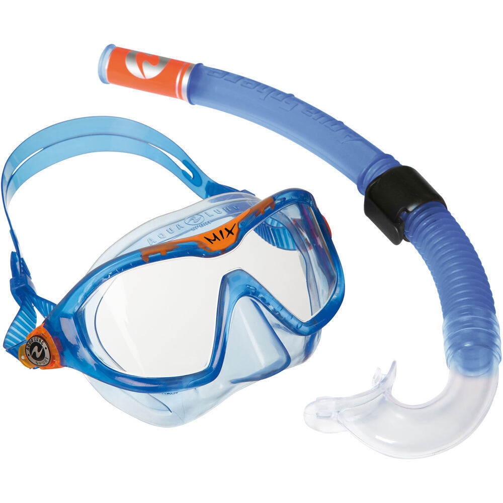 Aqualung kit gafas y tubo snorkel niño MIX COMBO vista frontal