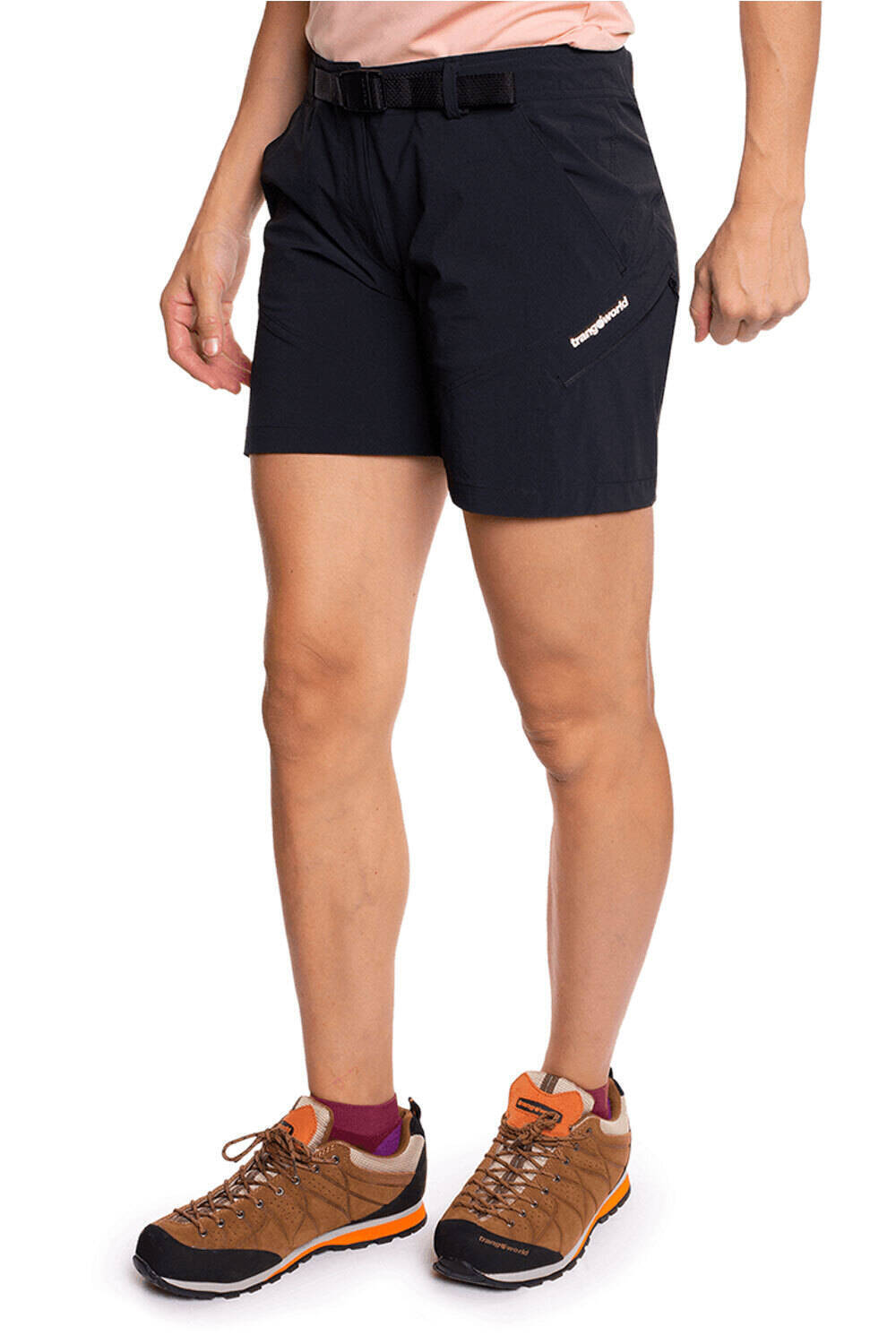 Yittu pantalón corto montaña mujer Negro (M)