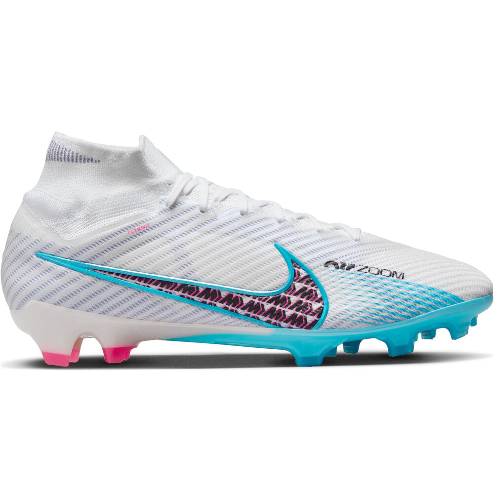 Nike botas de futbol cesped artificial MERCURIAL SUPERFLY 9 ELITE FG BLAZ lateral exterior