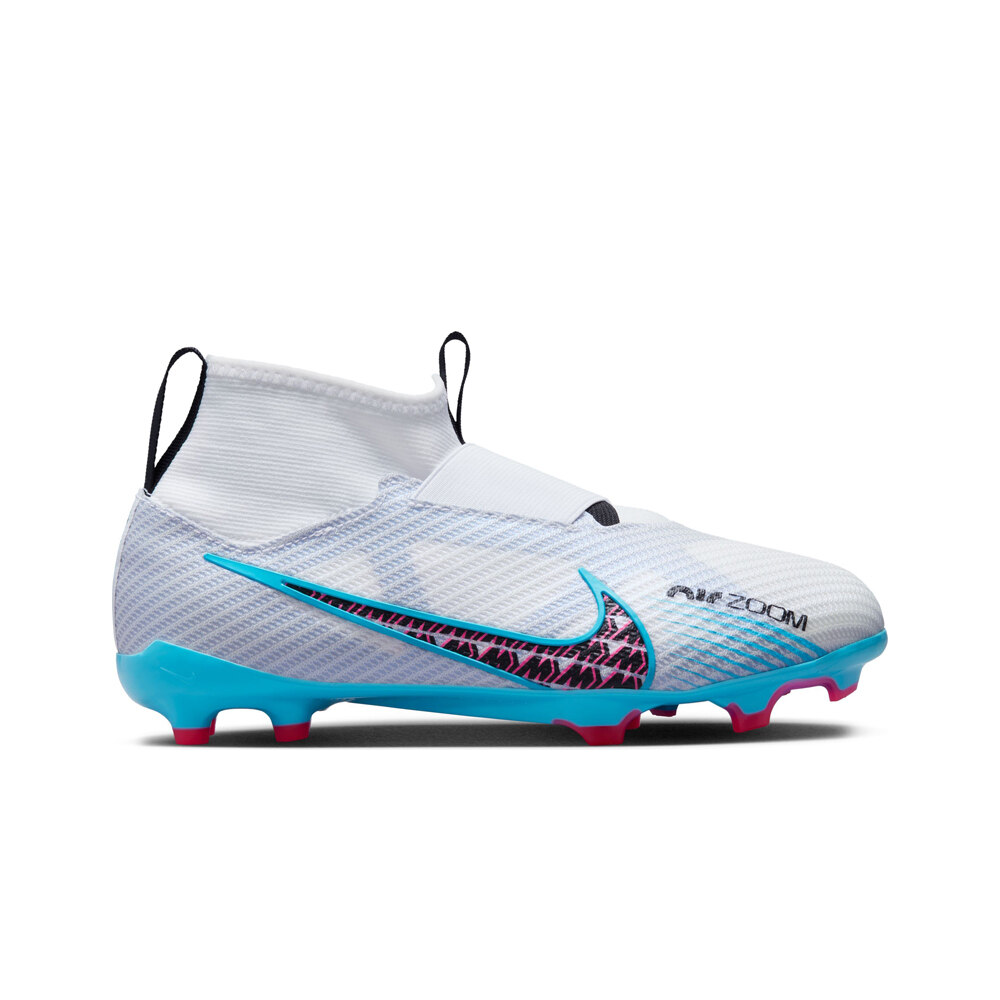 Nike botas de futbol niño cesped artificial MERCURIAL ZOOM SUPERFLY JR 9 PRO FG BLAZ lateral exterior