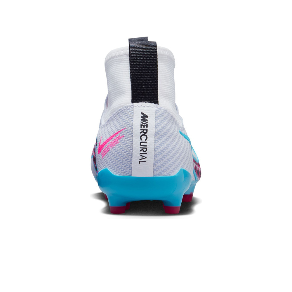 Nike botas de futbol niño cesped artificial MERCURIAL ZOOM SUPERFLY JR 9 PRO FG BLAZ vista trasera