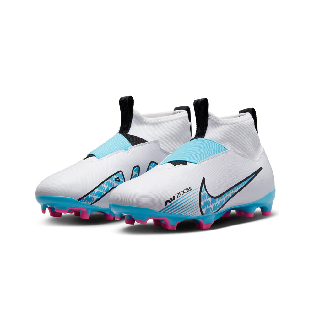 Nike botas de futbol niño cesped artificial MERCURIAL ZOOM SUPERFLY JR 9 ACAD FG/MG BLAZ puntera