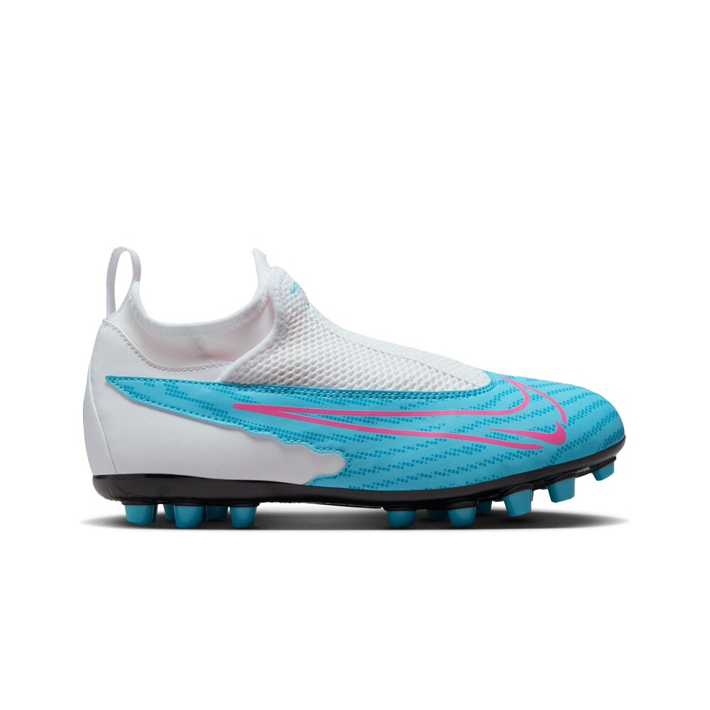 Nike botas de futbol niño cesped artificial PHANTOM JR GX ACADEMY DF AG lateral exterior