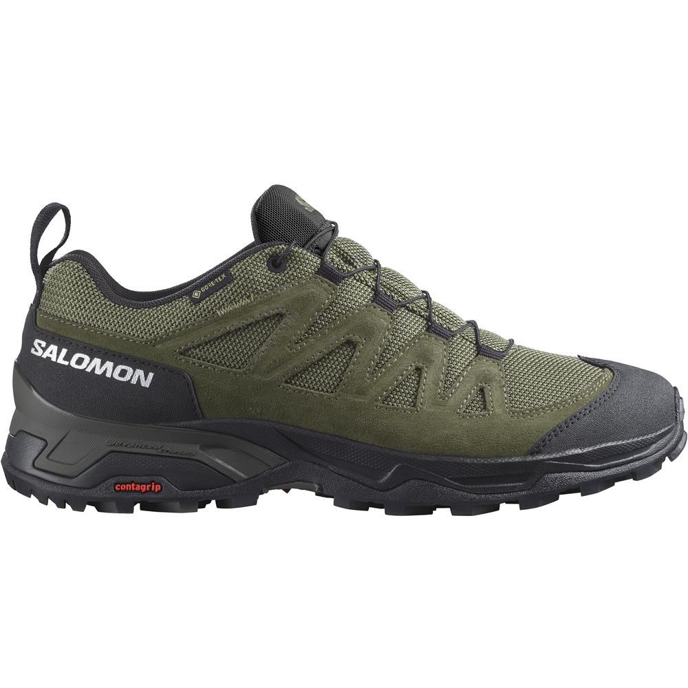X ward leather gore-tex zapatilla trekking hombre Verde (42 2/3)