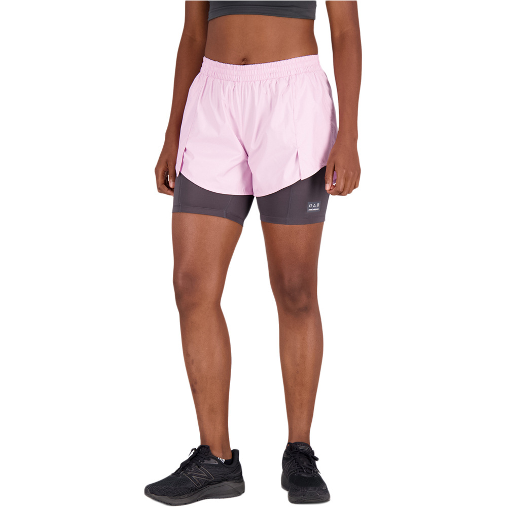 New Balance pantalón running mujer Impact Run AT 3 Inch 2-in-1 Short vista frontal