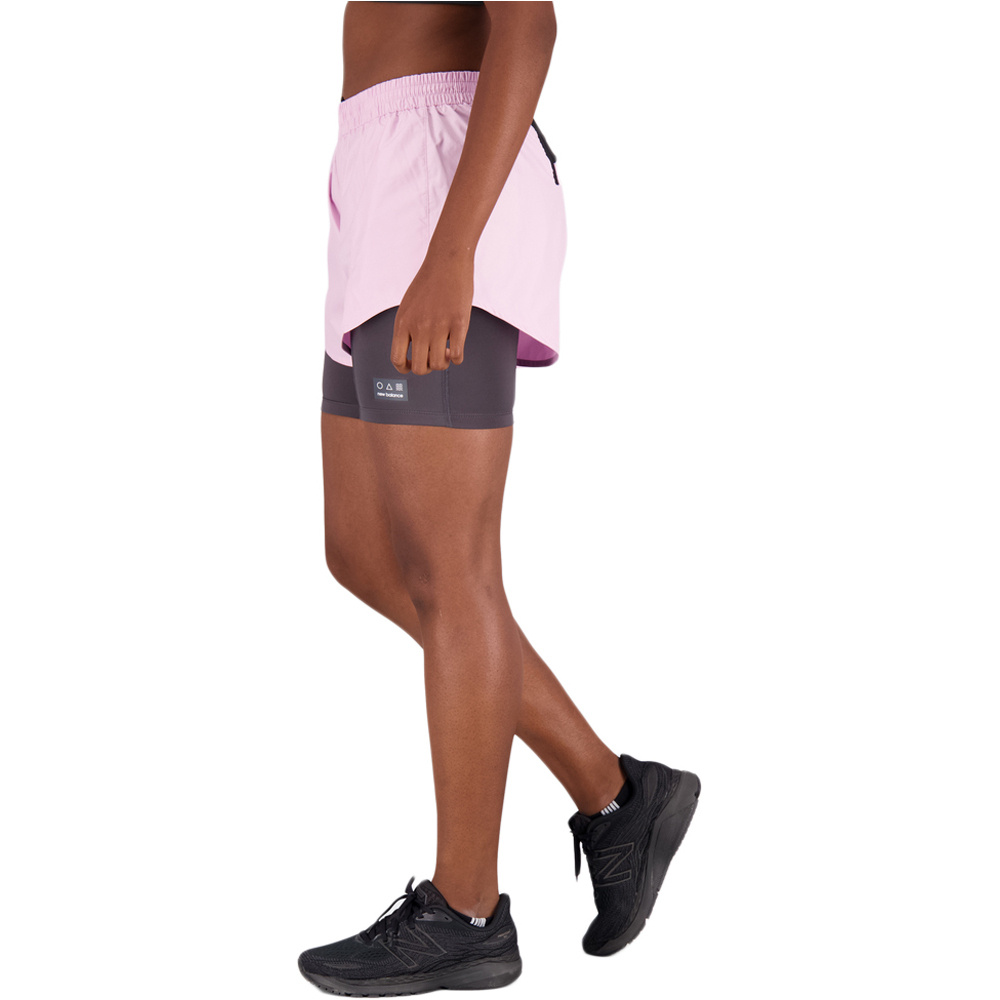 New Balance pantalón running mujer Impact Run AT 3 Inch 2-in-1 Short vista detalle