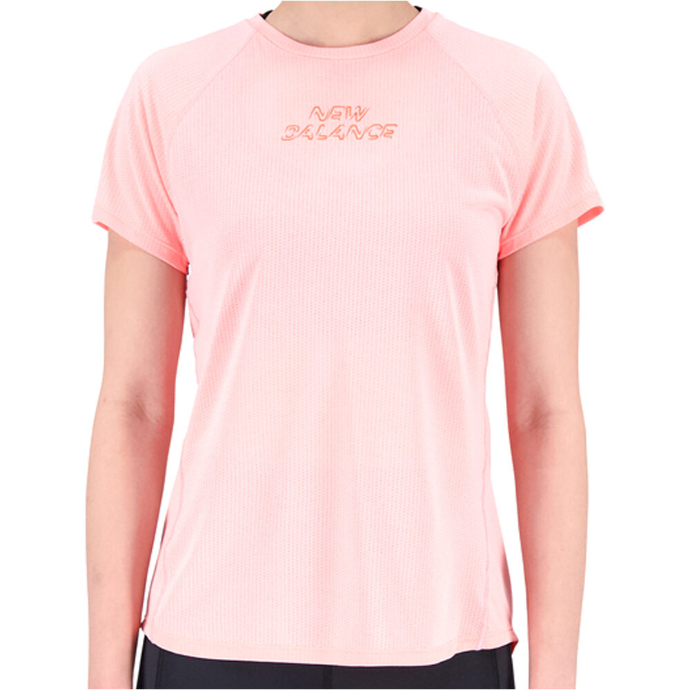 Printed impact camiseta entrenamiento manga corta mujer Naranja (M)