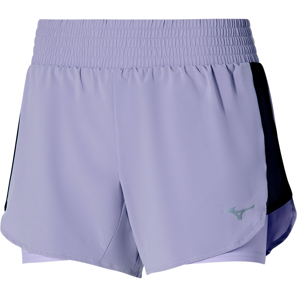 Mizuno pantalón running mujer 2in1 4.5 Short (w) vista frontal