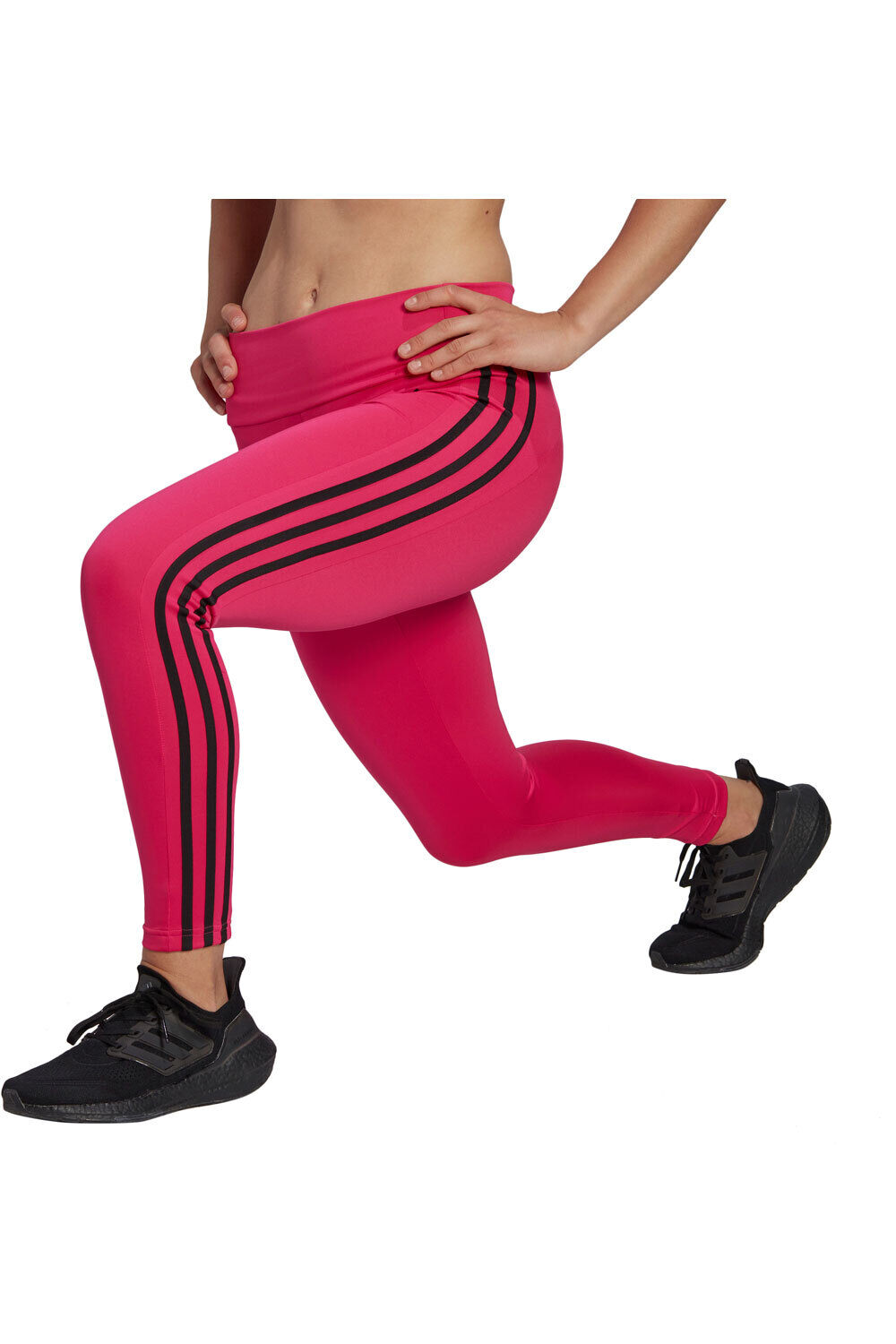 adidas pantalones y mallas largas fitness mujer 7/8 Designed To Move High-Rise Sport 3 bandas vista frontal