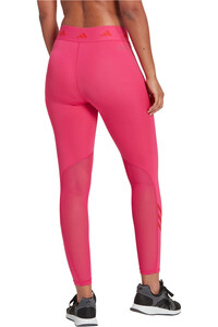 adidas pantalones y mallas largas fitness mujer Techfit 3 bandas vista trasera