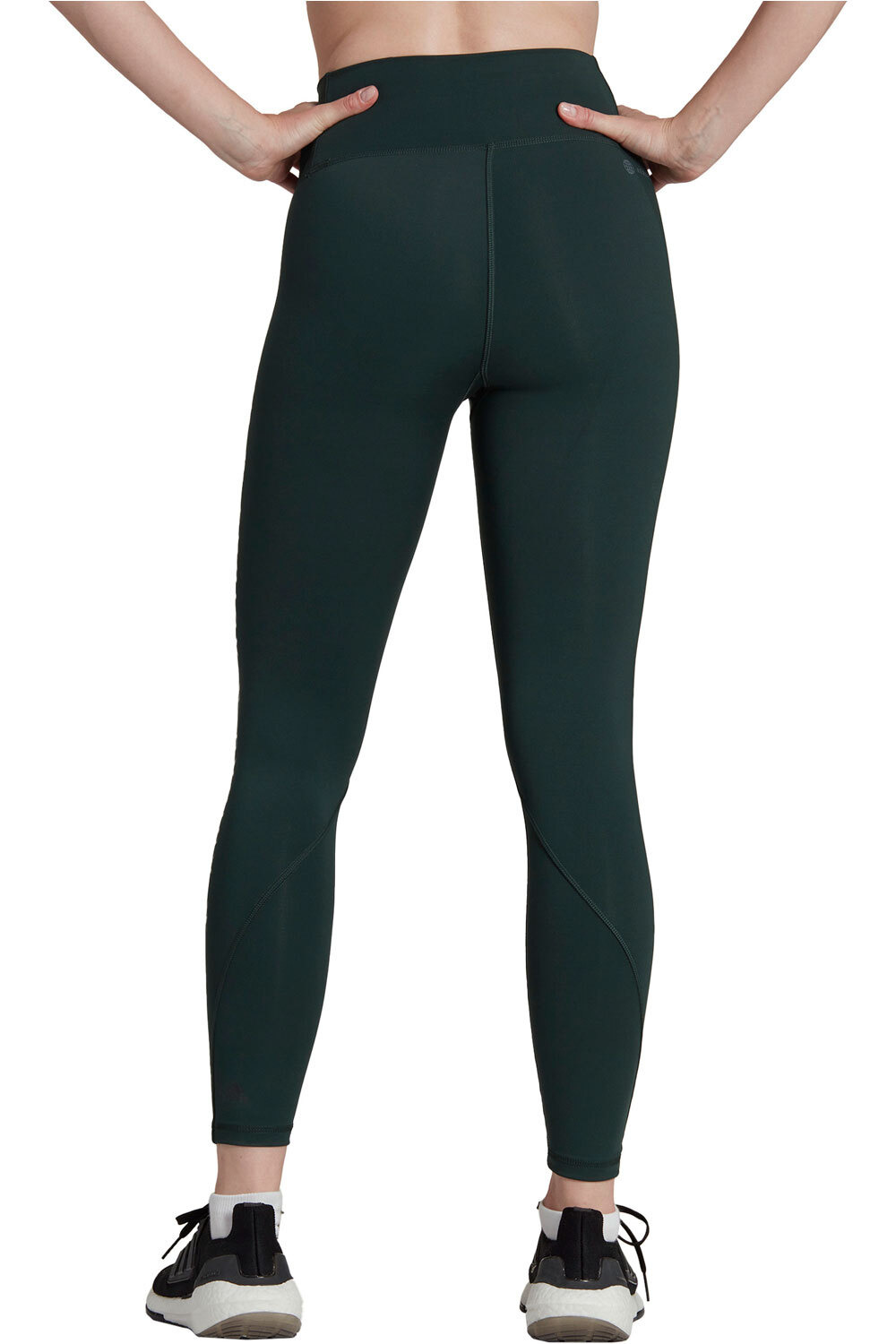 adidas pantalones y mallas largas fitness mujer 7/8 Optime Training Icons 3-Bar vista trasera