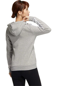 adidas sudadera mujer Essentials Fleece 3 bandas con capucha vista trasera