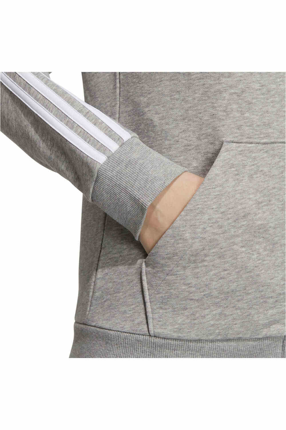 adidas sudadera mujer Essentials Fleece 3 bandas con capucha vista detalle