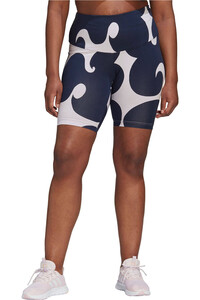 adidas Malla Corta Mujer Marimekko Rib Knee-Length (tallas grandes) vista frontal