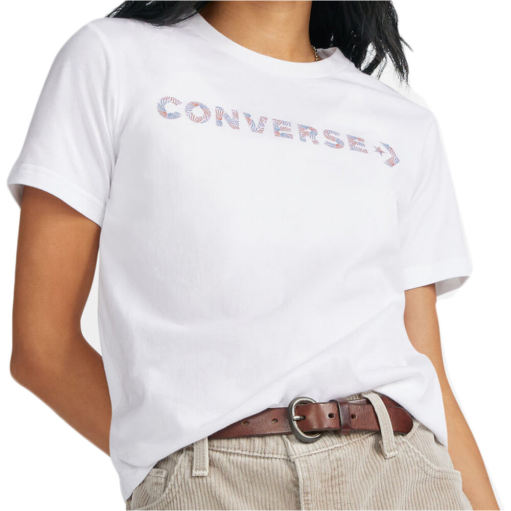 Converse camiseta manga corta mujer WORDMARK SHORT SLEEVE T-SHIRT vista frontal