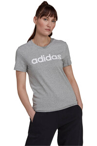 adidas camiseta manga corta mujer LOUNGEWEAR Essentials Slim Logo vista frontal