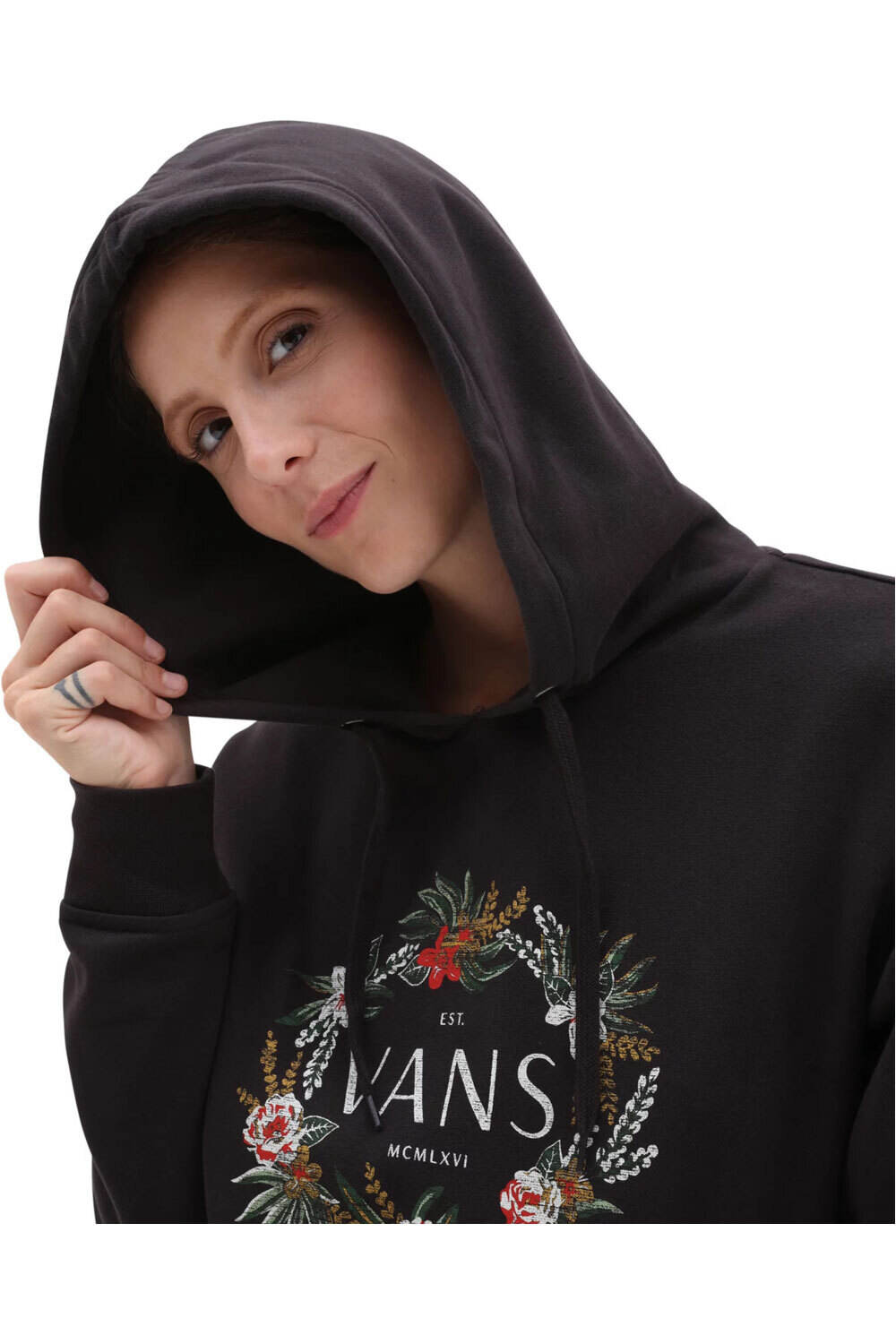 Vans sudadera mujer WREATH OF FLOWERS PO-B vista detalle