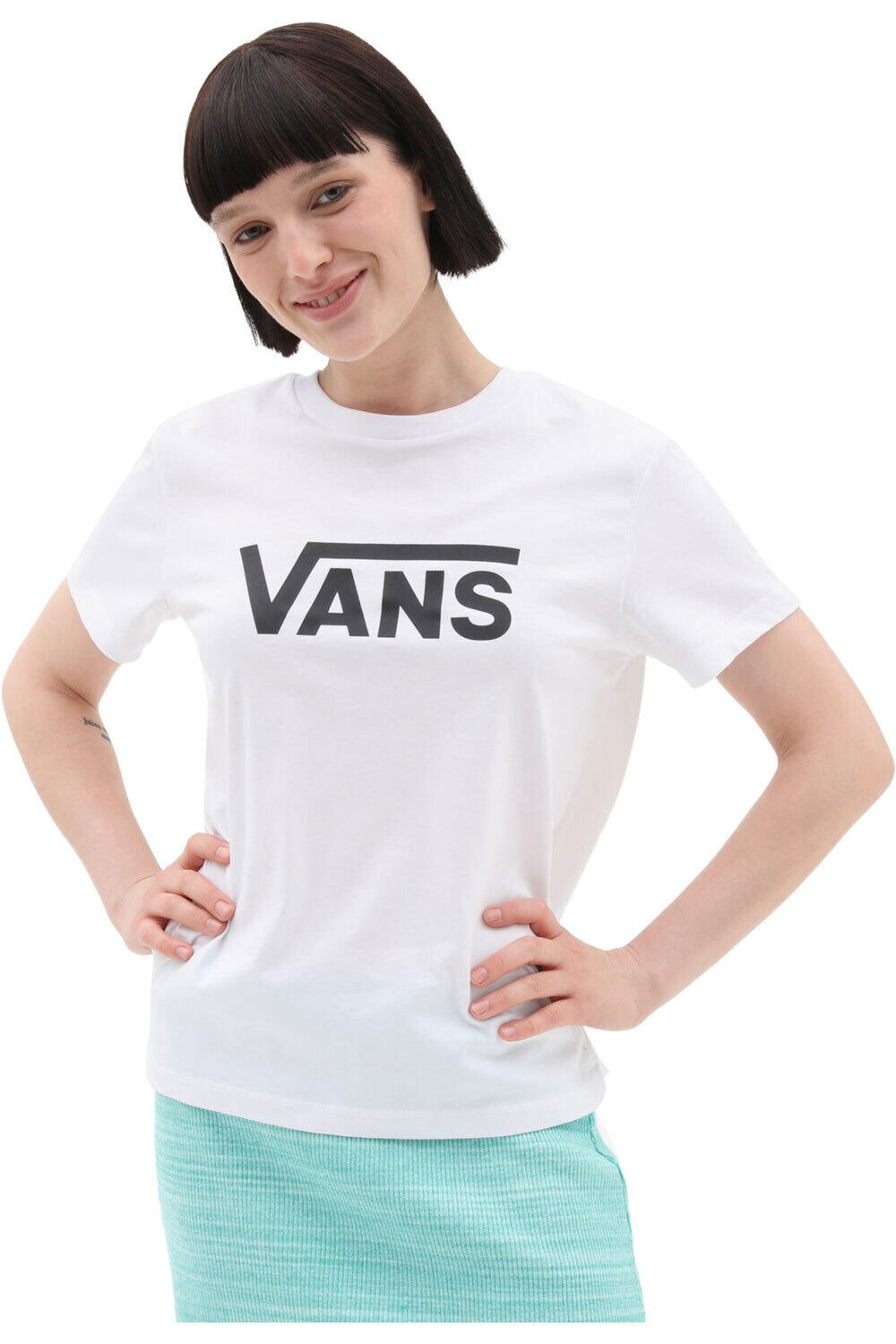 Vans camiseta manga corta mujer WM DROP V SS CREW-B vista frontal