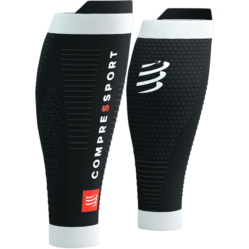 R2 30 pernera calcetines running Negro