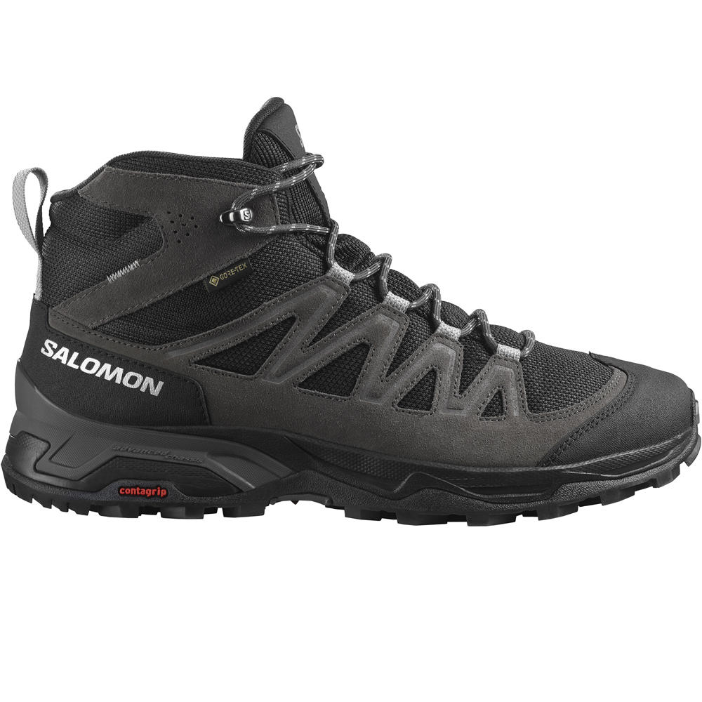 Salomon bota trekking hombre X WARD LEATHER MID GTX lateral exterior