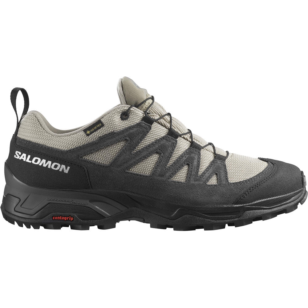 Salomon zapatilla trekking hombre X WARD LEATHER GTX lateral exterior