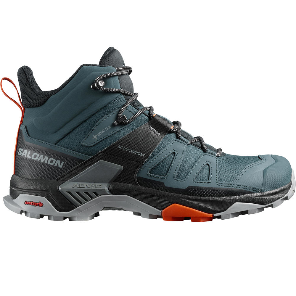 Salomon bota trekking hombre X ULTRA 4 MID GTX lateral exterior