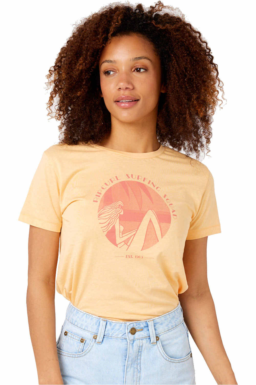 Rip Curl camiseta manga corta mujer RE-ENTRY CREW NECK TEE vista frontal