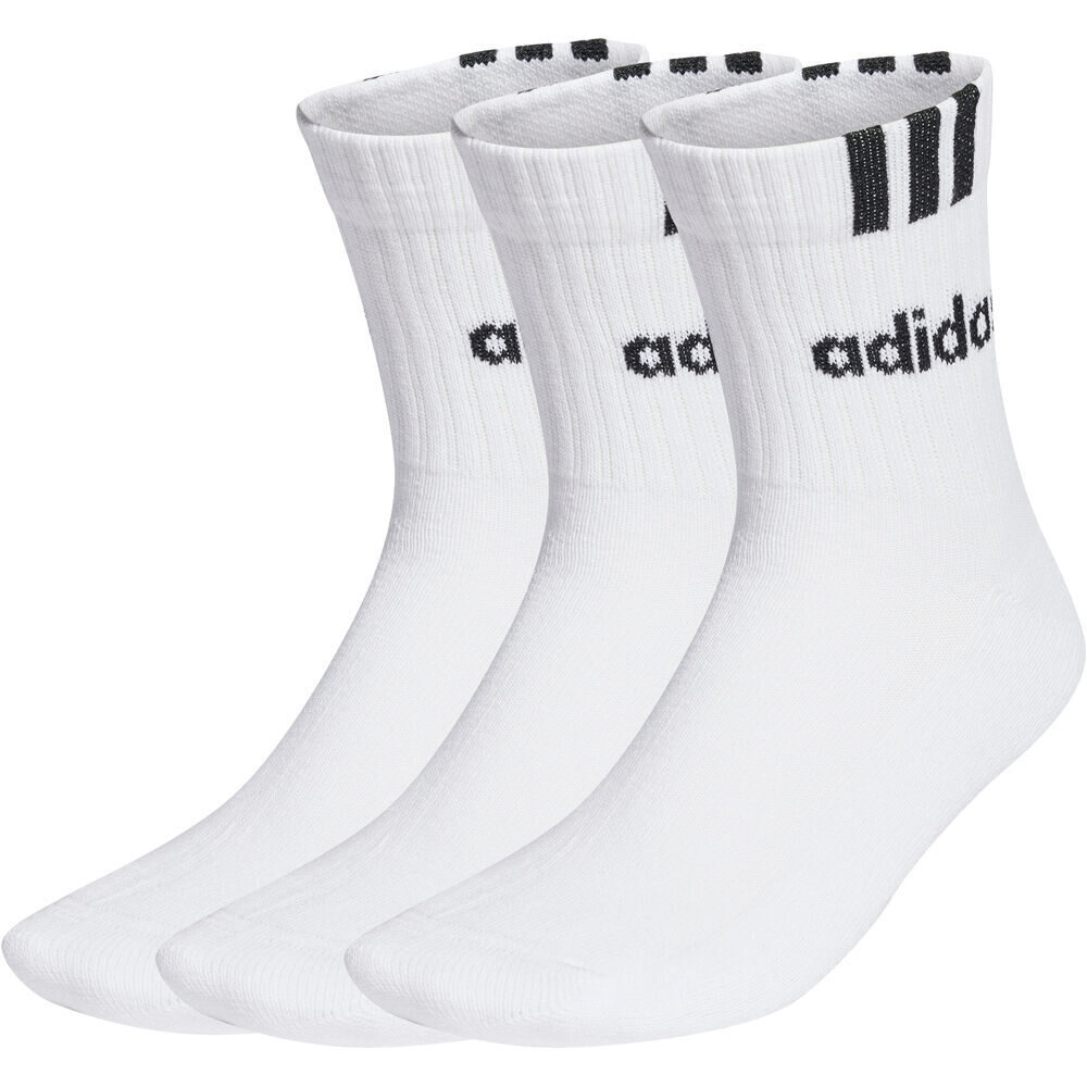 Adidas linear cushioned 3 bandas 3 pares calcetines deportivos
