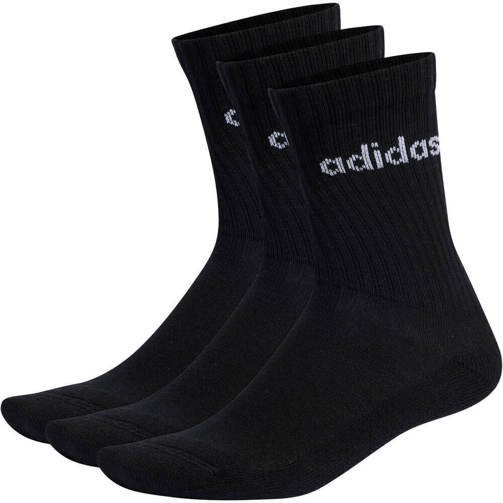 adidas calcetines deportivos Linear Cushioned (3 pares) vista frontal