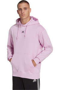 adidas sudadera hombre Essentials FeelVivid Cotton Fleece Drop Shoulder (con capucha) vista frontal