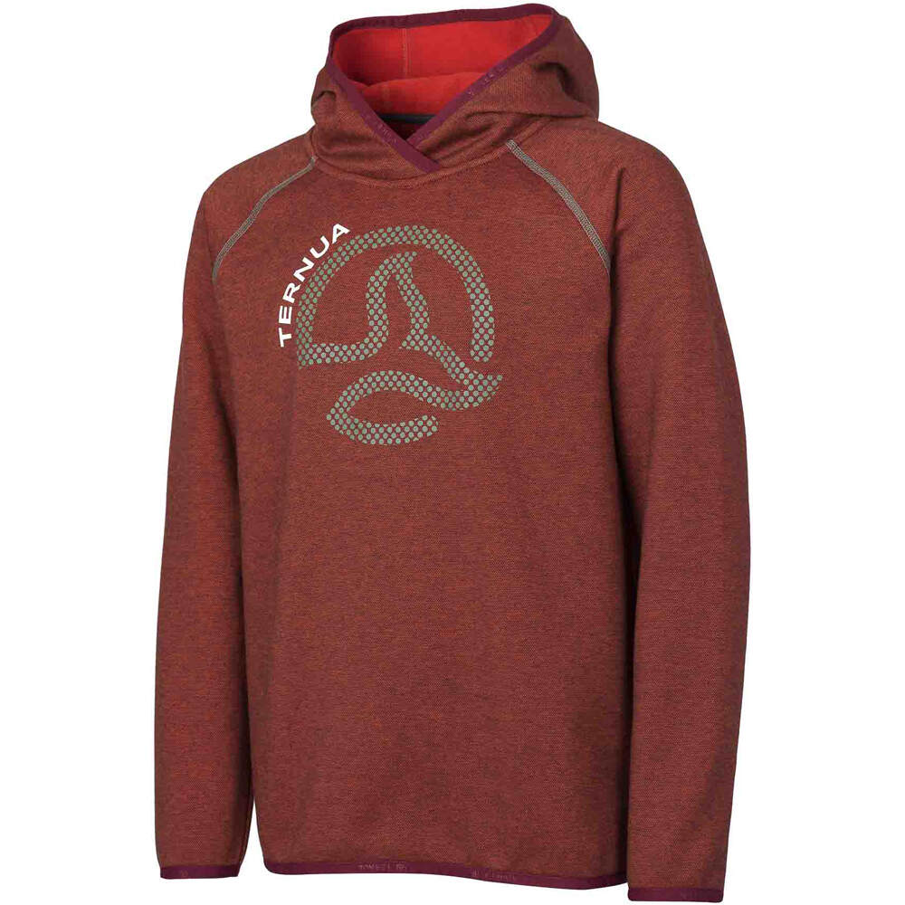 Ternua camiseta montaña manga larga niño SUDADERA DIMYR HOODY K vista frontal