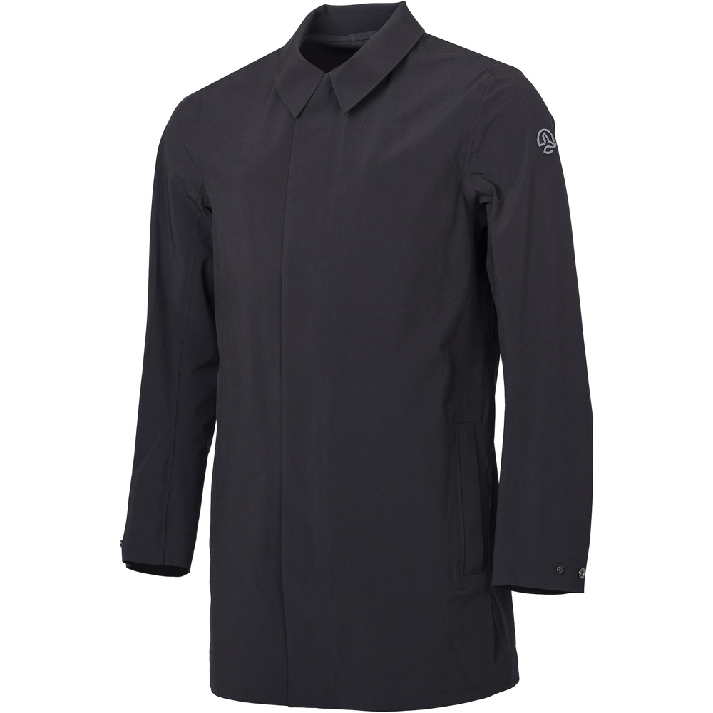 Jagger trench 3l chaqueta impermeable hombre Negro (XXL)