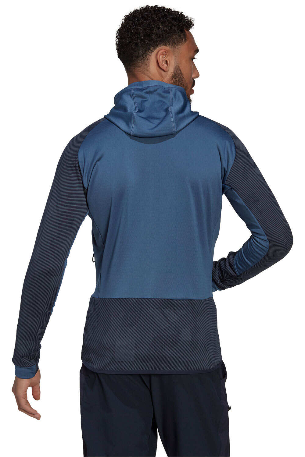 adidas forro polar hombre Terrex Tech Flooce Hiking Fleece con capucha vista trasera