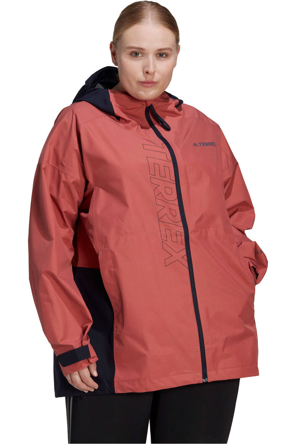 adidas chaqueta impermeable mujer Terrex GORE-TEX Paclite Rain (Tallas grandes) vista frontal