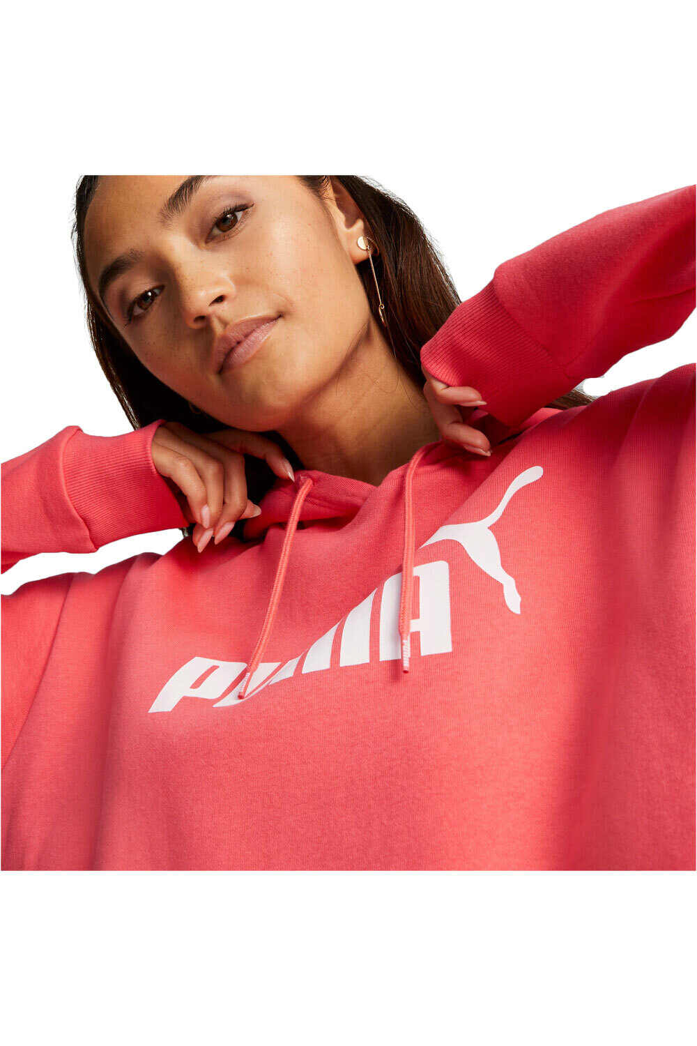 Puma sudadera mujer ESS Cropped Logo Hoo vista detalle