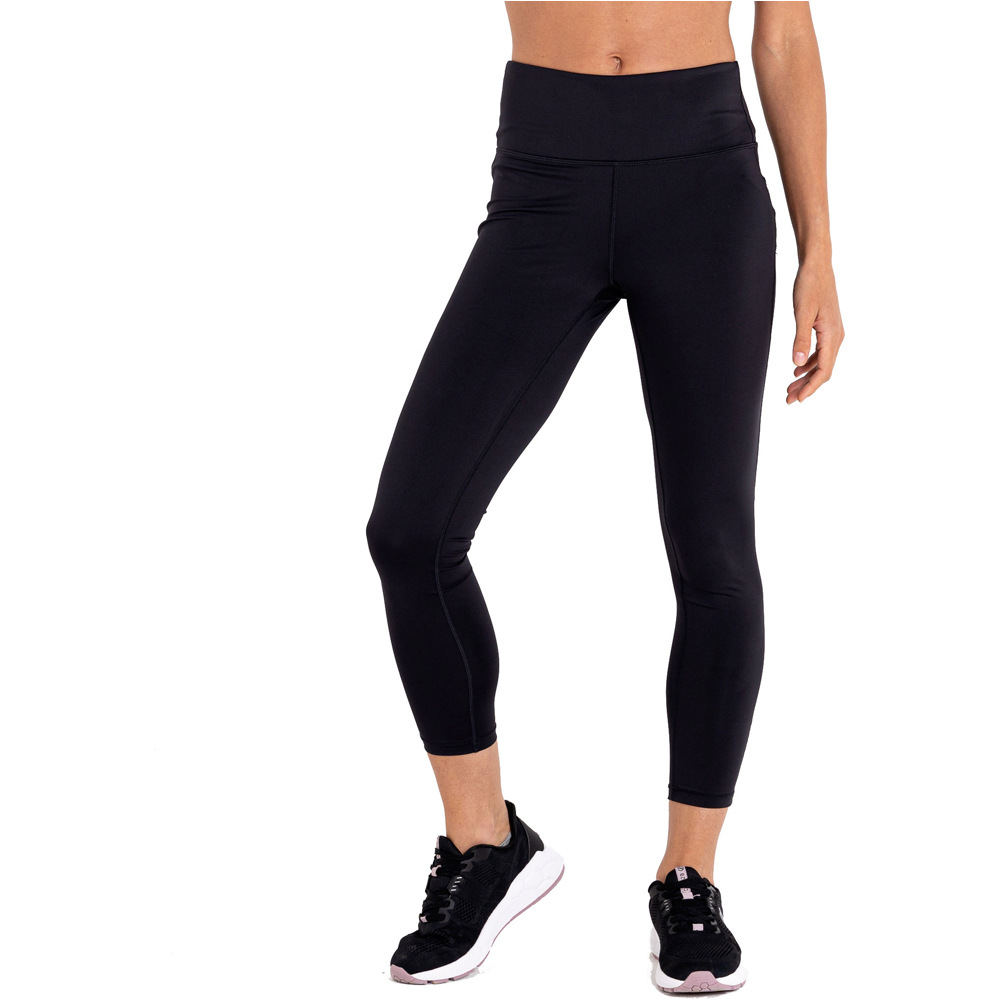 Dare2b pantalones y mallas largas fitness mujer Influential 7/8 vista frontal