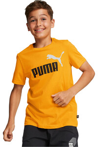 Puma camiseta manga corta niño ESS+ 2 Col Logo Tee vista frontal