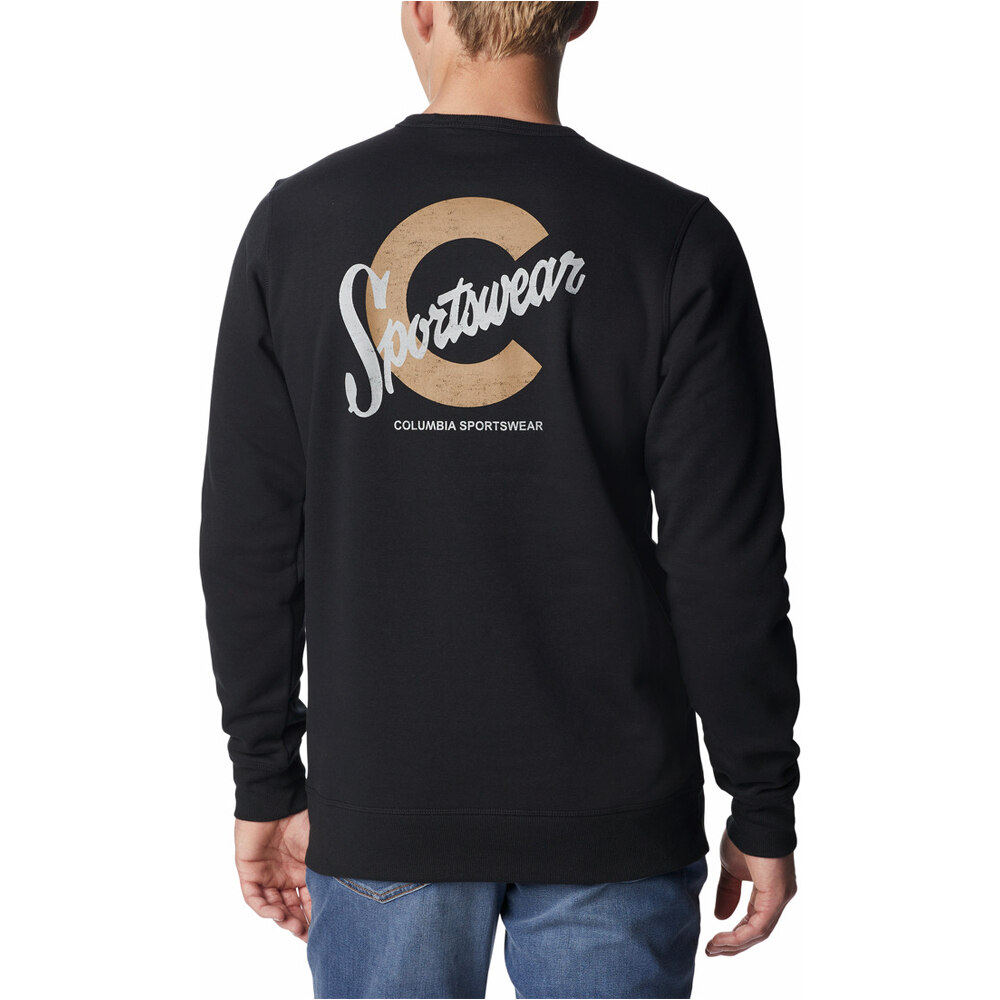 Columbia Sudaderas Montaña Hombre M Columbia Logo Fleece Crew vista trasera