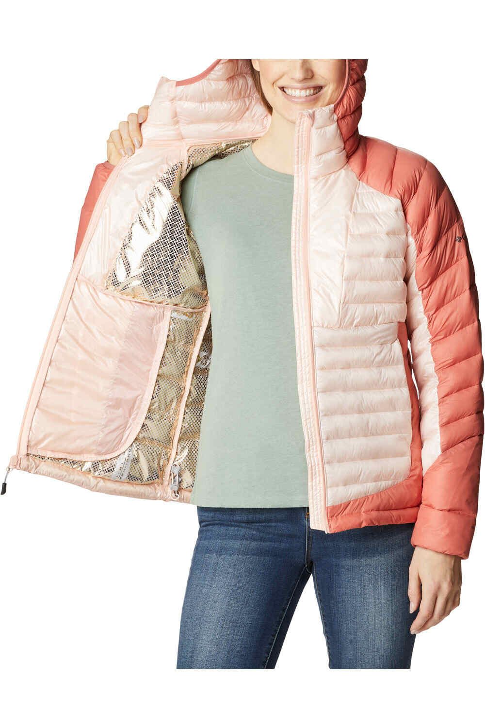 Columbia chaqueta outdoor mujer Labyrinth Loop Hooded Jacket vista detalle