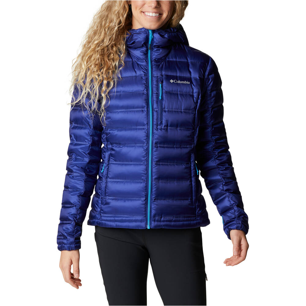 Columbia chaqueta outdoor mujer Pebble Peak Down Hooded Jacket vista frontal