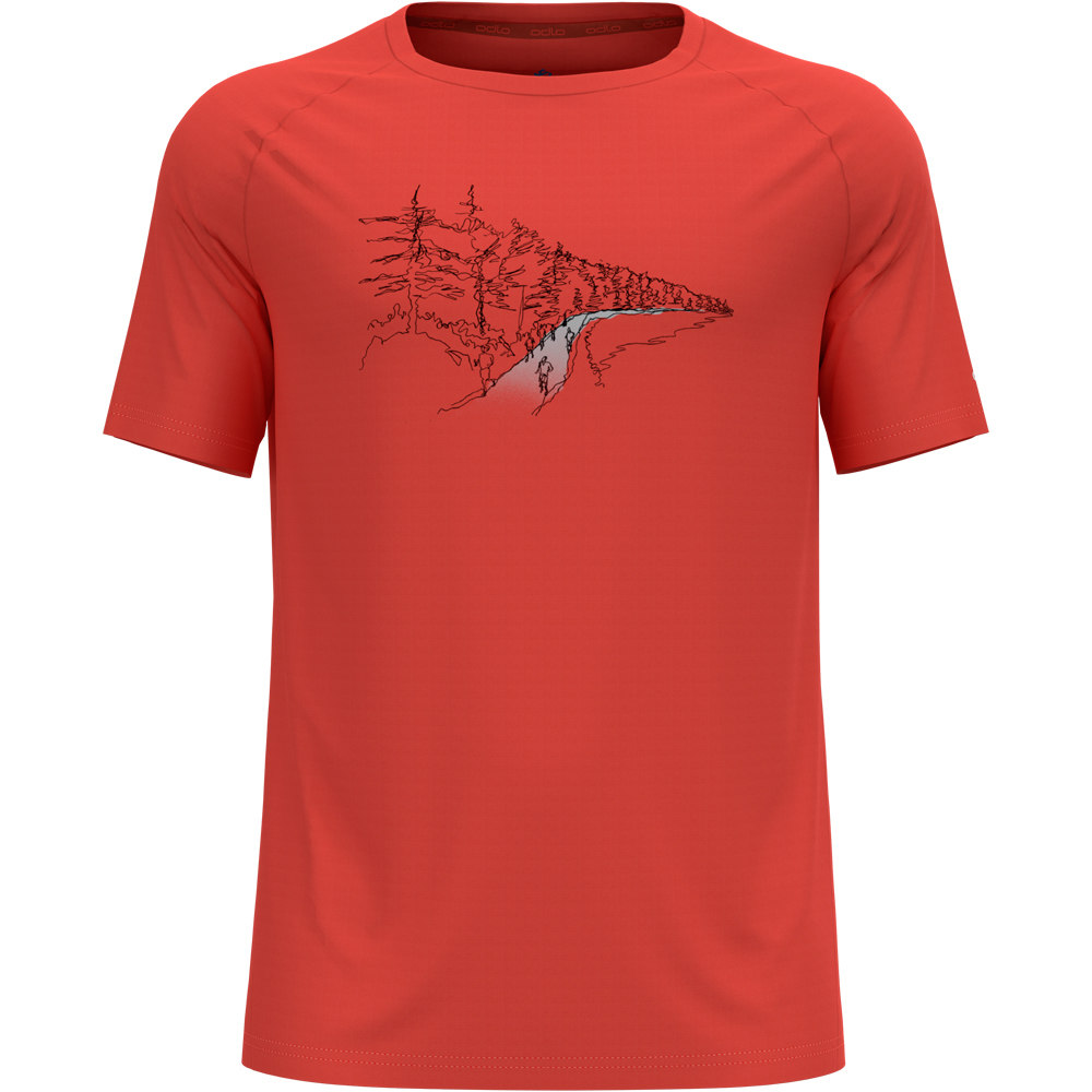 Essential print camiseta técnica manga corta hombre