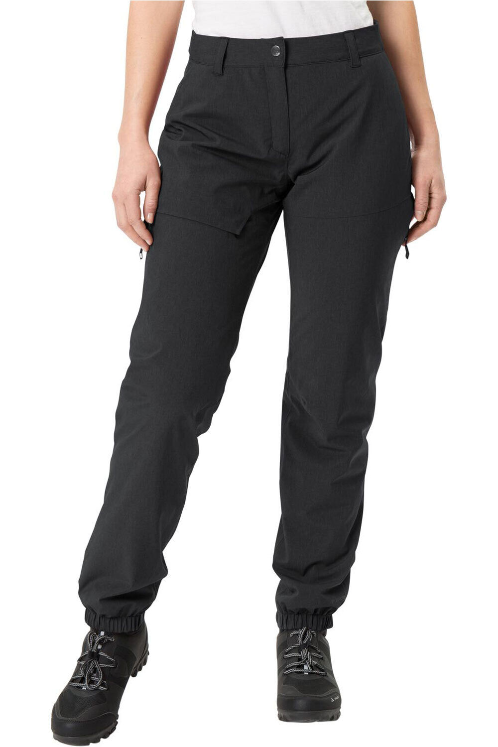 Vaude pantalón largo ciclismo mujer Women's Yaras Warm Rain Pants vista frontal