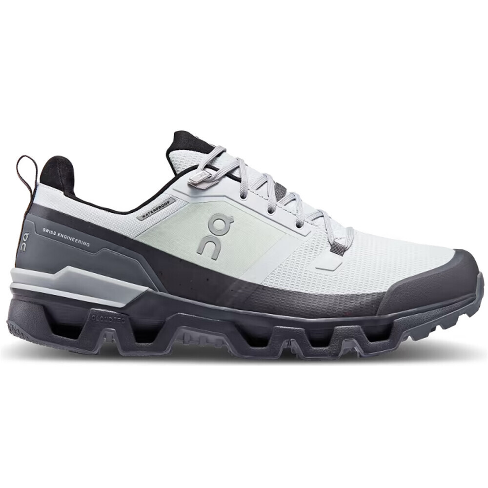 On Cloudwander Waterproof gris zapatillas trail running hombre